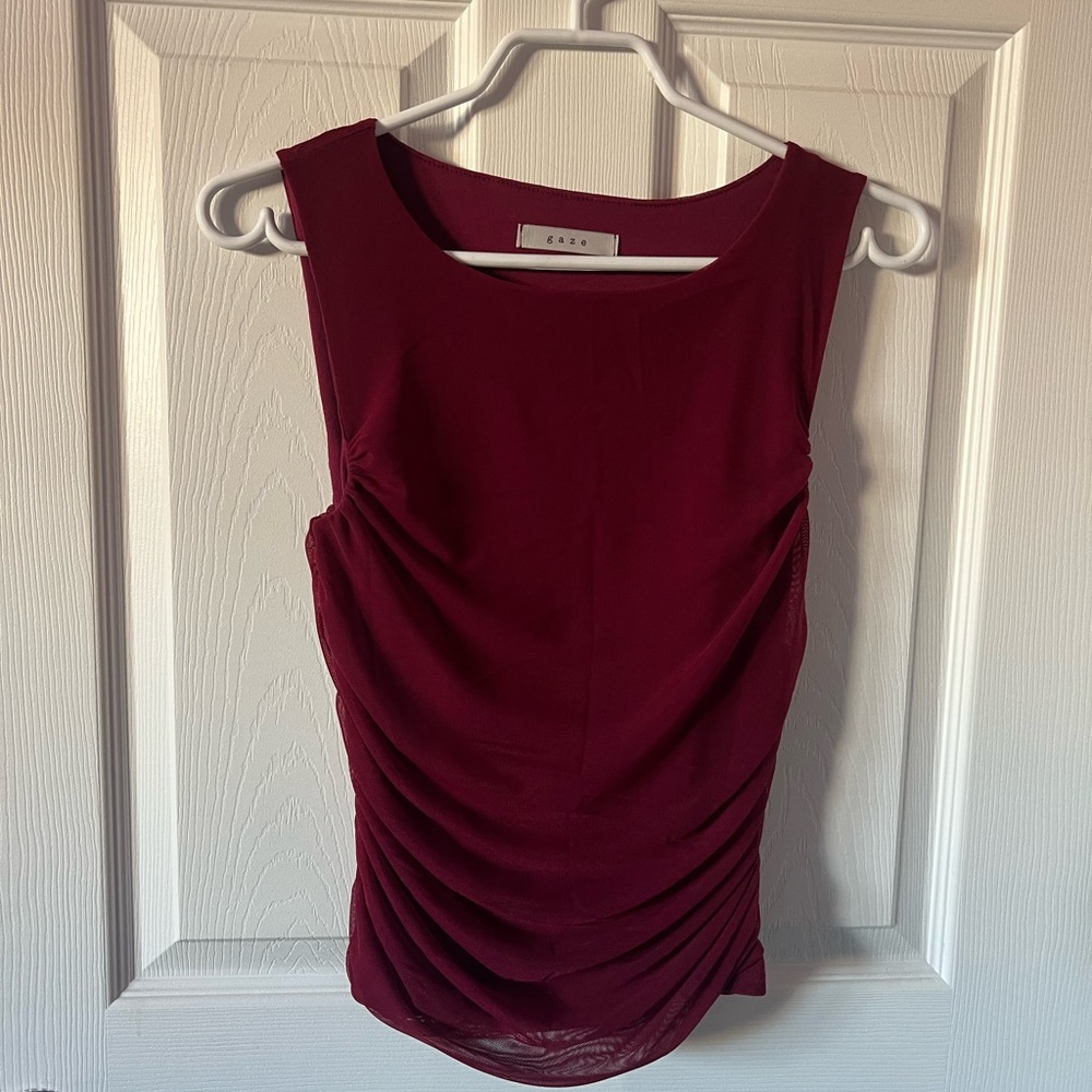 Gaze Burgundy Tank Top